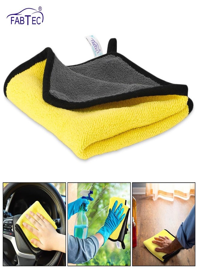 FABTEC مناشف تنظيف من الألياف الدقيقة FABTEC® 600 GSM للسيارة والدراجة والمطبخ والمنزل - فائقة النعومة، شديدة التحمل، خالية من الوبر، قابلة لإعادة الاستخدام - 40x40 سم - منفضة متعددة الأغراض (قد يختلف اللون) - Image 2